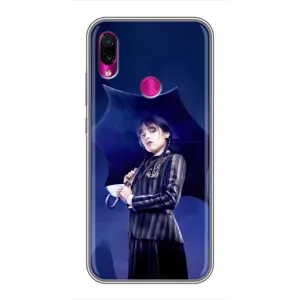 Чохли Венсдей на Xiaomi Redmi Note 7 Pro Уенсдей (AlphaPrint) (Венздей з парасолькою)