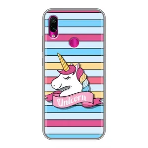 Чехол для Сяоми Редми Ноут 7 Про - (Единорожки - Новинки) (AlphaPrint) (Unicorn)