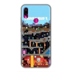 Чохол Майнкрафт на Xiaomi Redmi Note 7 (AlphaPrint) Minecraft (фон Minecraft)