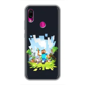 Чохол Майнкрафт на Xiaomi Redmi Note 7 (AlphaPrint) Minecraft (персонажі Minecraft)