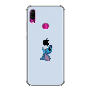 Чехол с принтом Стич на Xiaomi Redmi Note 7 (Stitch apple)