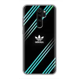 Чехлы Адидас для Xiaomi Redmi Note 8 Pro (AlphaPrint) (Адидас с полосами)