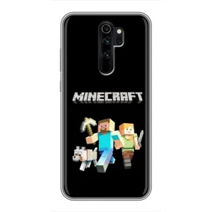 Чохол Майнкрафт на Xiaomi Redmi Note 8 Pro (AlphaPrint) Minecraft (герої Minecraft)