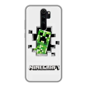 Чохол Майнкрафт на Xiaomi Redmi Note 8 Pro (AlphaPrint) Minecraft (кріпер Майнкрафт)