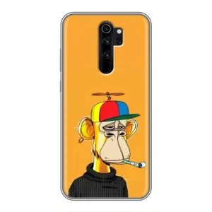 Чехлы с Обезьянами NFT для Xiaomi Redmi Note 8 Pro (AlphaPrint) (Скучающая Обезьяна NFT)