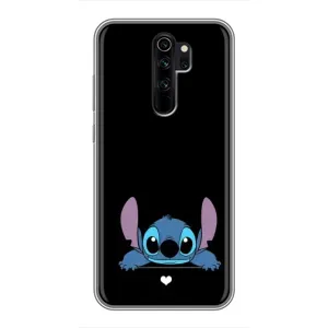 Чехол с принтом Стич на Xiaomi Redmi Note 8 Pro (Стич на черном)