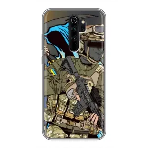Чехлы с картинкой ЗСУ для Xiaomi Redmi Note 8 Pro (AlphaPrint) (Воїн ЗСУ)