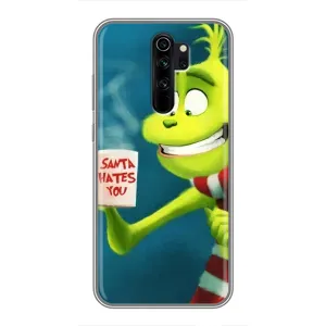 Різдвяні Чохли для Xiaomi Redmi Note 8 Pro (VPrint) (Зелений Грінч)