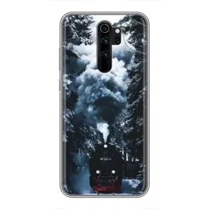 Новорічні, Святкові Чохли для Xiaomi Redmi Note 8 Pro - 2024 год (Зимовий потяг)