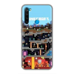 Чохол Майнкрафт на Xiaomi Redmi Note 8 (AlphaPrint) Minecraft (фон Minecraft)
