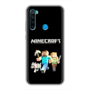 Чохол Майнкрафт на Xiaomi Redmi Note 8 (AlphaPrint) Minecraft (герої Minecraft)