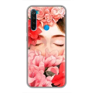 Чехлы (ART) Цветы на Xiaomi Redmi Note 8 (VPrint) (Глаза в цветах)