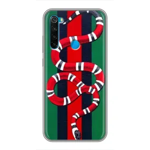 Чехлы ГУЧЧИ для Сяоми Редми Ноут 8 (AlphaPrint) (Gucci змия)