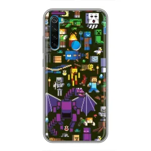 Чохол Майнкрафт на Xiaomi Redmi Note 8 (AlphaPrint) Minecraft (Колаж Майнкрафт)