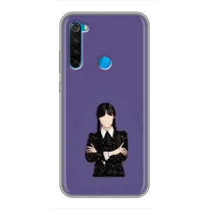 Чохли Венсдей на Xiaomi Redmi Note 8 Уенсдей (AlphaPrint) (Венздей у чорному)