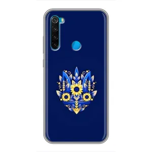 Чехлы для Xiaomi Redmi Note 8T Укр. Символика (AlphaPrint) (Цветочный Герб)