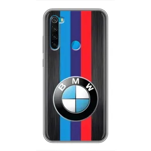Чехол для Сяоми Редми Ноут 8Т - с принтом БМВ (AlphaPrint) (Лого BMW)