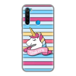 Чехол для Сяоми Редми Ноут 8Т - (Единорожки - Новинки) (AlphaPrint) (Unicorn)