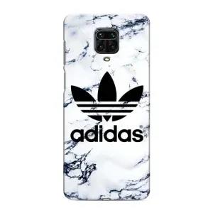 Чехлы Адидас для Xiaomi Redmi Note 9 Pro Max (AlphaPrint) (Адидас на мраморе)