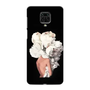 Чехлы (ART) Цветы на Xiaomi Redmi Note 9 Pro Max (VPrint) (Белые цветы)