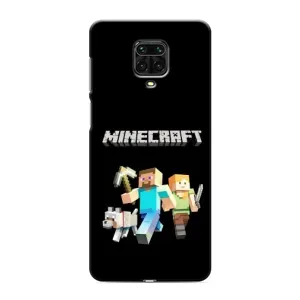 Чохол Майнкрафт на Xiaomi Redmi Note 9 Pro Max (AlphaPrint) Minecraft (герої Minecraft)