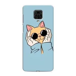 Чохол з принтом «Котик в окулярах» для Xiaomi Redmi Note 9 Pro Max