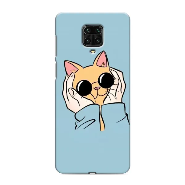 Чохол з принтом «Котик в окулярах» для Xiaomi Redmi Note 9 Pro Max