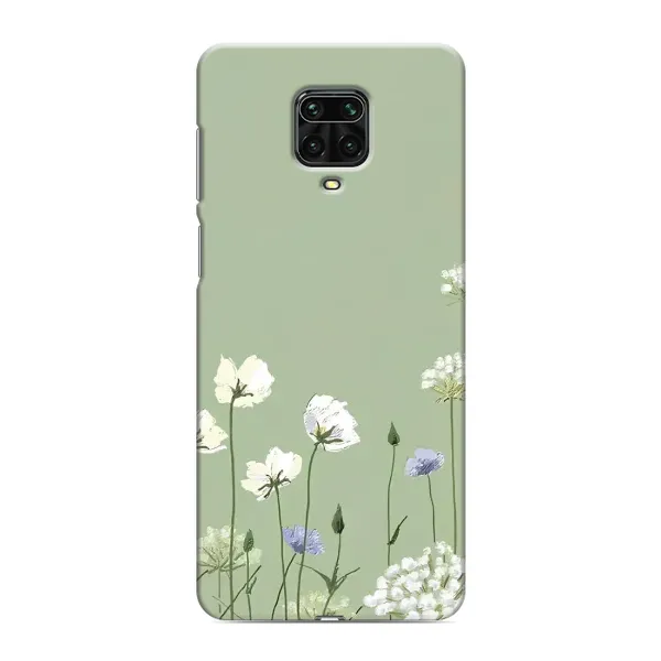 Чохол з принтом «Квіти на зеленому» для Xiaomi Redmi Note 9 Pro Max
