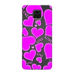 Чехлы для любимой на Сяомі Редмі Нот 9 Про Макс (VPrint) (Pink hearts)