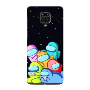 Чехол Амонг Ас для Xiaomi Redmi Note 9 Pro Max (AlphaPrint) (Скины в космосе)