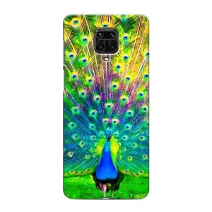 Чохол з принтом «Яскравий Павлин» для Xiaomi Redmi Note 9 Pro Max