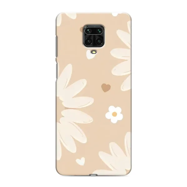 Чехол с принтом «Бежевые цветы» для Xiaomi Redmi Note 9 Pro
