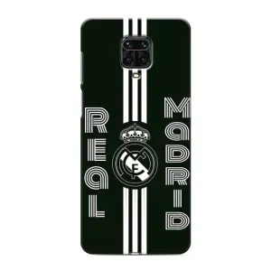 ФК Реал Мадрид чехлы для Xiaomi Redmi Note 9 Pro (AlphaPrint) (черно белый Реал)