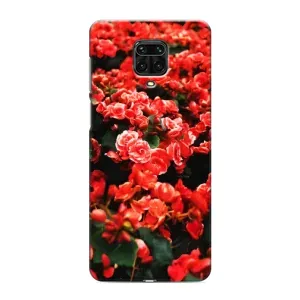 Чехлы с Цветами для Xiaomi Redmi Note 9 Pro (VPrint) (Цветы красные)