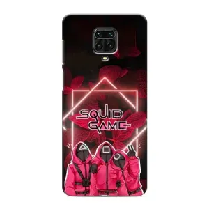 Чехол Гра в кальмара для Xiaomi Redmi Note 9 Pro (Охранники Игра кальмара)