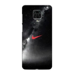 Чехол для Xiaomi Redmi Note 9 Pro - с принтом Найк (AlphaPrint) (Найк красный)