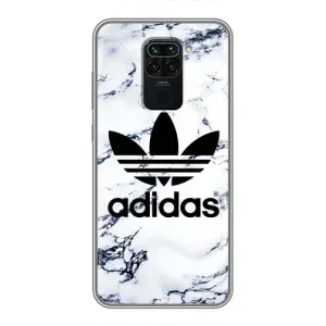 Чехлы Адидас для Xiaomi Redmi Note 9 (AlphaPrint) (Адидас на мраморе)