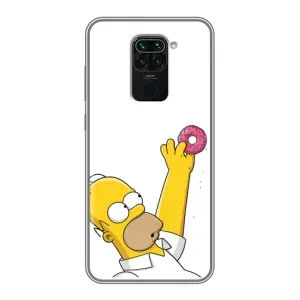 Чjхол з Сімпсонами для Xiaomi Redmi Note 9 (VPrint) (Гомер з пончиком)