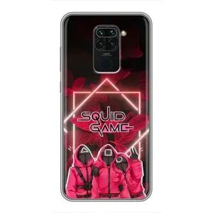 Чохол Гра в кальмара для Xiaomi Redmi Note 9 (Охоронці Гра кальмара)