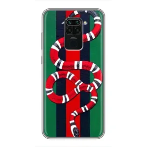Чехлы ГУЧЧИ для Сяоми Редми Ноут 9 (AlphaPrint) (Gucci змия)