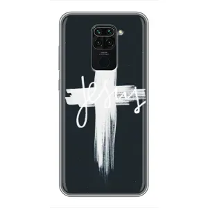 Чехол для Xiaomi Redmi Note 9 (AlphaPrint) - (Христианские) (Иисус)
