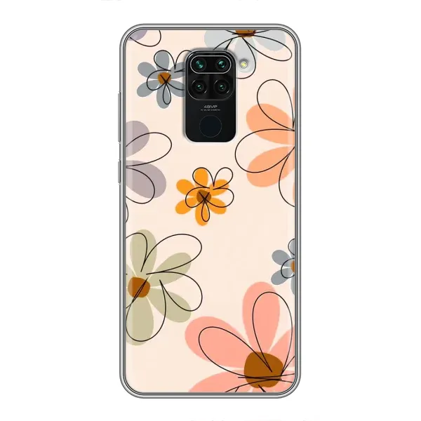 Чохол з принтом «Кольорові квіти» для Xiaomi Redmi Note 9