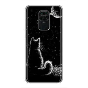Чехол с принтом для Xiaomi Redmi Note 9 (AlphaPrint) Модные коты