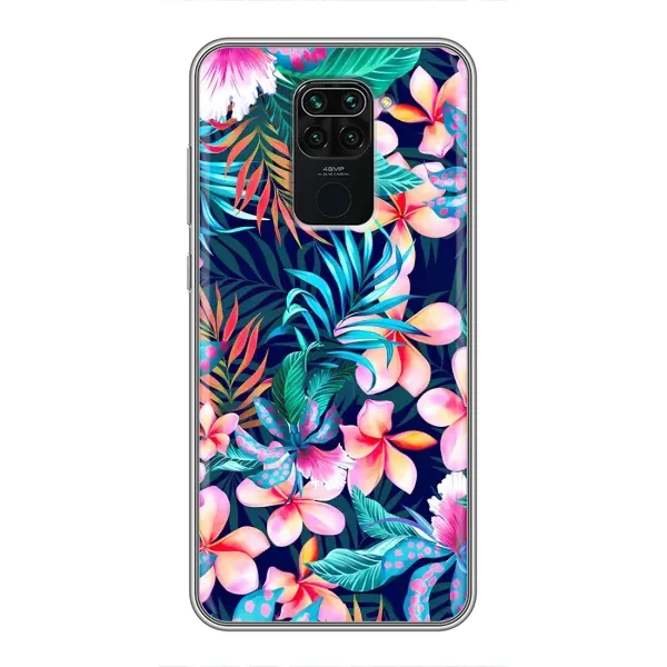 Чохол з принтом «Мальовничі квіти» для Xiaomi Redmi Note 9