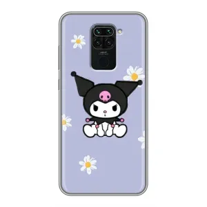 Чехол с кроликом Куроми на Xiaomi Redmi Note 9 (Куроми в цветах)