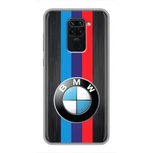 Чехол для Сяоми Редми Ноут 9 - с принтом БМВ (AlphaPrint) (Лого BMW)
