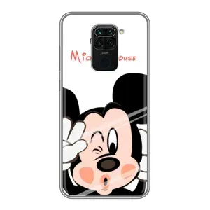 Эксклюзивный чехол для Xiaomi Redmi Note 9 (AlphaPrint - Мультяшные) (Маус Микки)