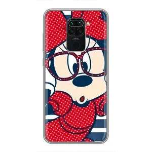 Эксклюзивный чехол для Xiaomi Redmi Note 9 (AlphaPrint - Мультяшные) (Маус в очках)