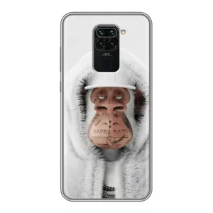 Чехлы с Обезьянами NFT для Xiaomi Redmi Note 9 (AlphaPrint) (обезьяна NFT в тату)