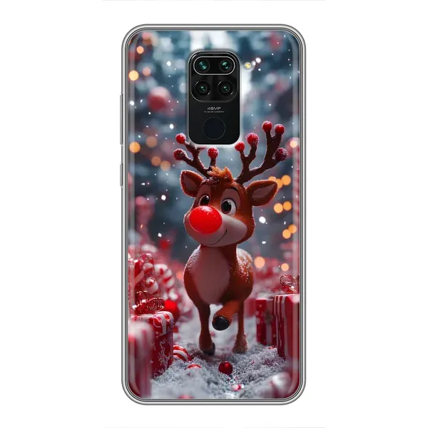 Чехол с принтом «Олень среди подарков» для Xiaomi Redmi Note 9 Чехол с принтом «Олень среди подарков» для Xiaomi Redmi Note 9